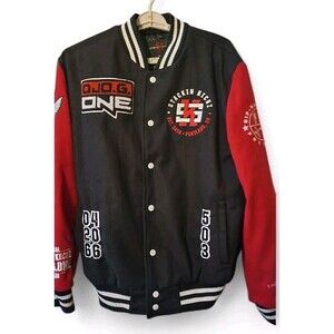 RARE DJ O.G.ONE Stackin Kickz Collab Varsity Jacket XL Excellent  D25 Hip hop